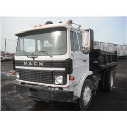1985 Mack S/A Cab Over Dump Truck