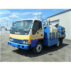2005 Isuzu NPR 12' Flatbed Wash Service Truck