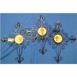 Lot- Three 12" Crosses w/ Inspirational Sayings