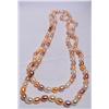 Image 2 : 50" Tri Colored Rice Pearl Single Strand Necklace
