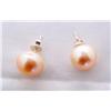 Image 2 : Pale Peach Pearl Earring Set