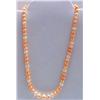 Image 1 : 16" Graduated Peach Pearl Necklace