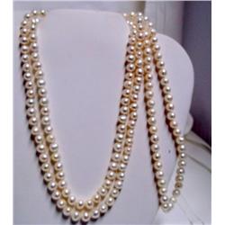 Triple Strand Pearl Necklace