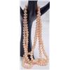 Image 4 : 16" Three Strand Peach Pearl Necklace