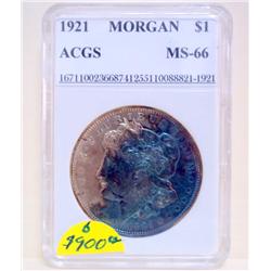 1921 Philadelphia Mint Morgan Dollar MS-66