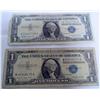 Image 2 : 2 $1 Silver Certificates  Blue Seals
