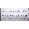 Image 2 : 1914 Philadelphia Mint Barber Half Dollar VF-25