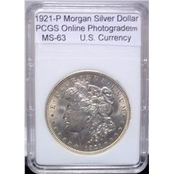 1921 P Morgan Silver Dollar MS-63