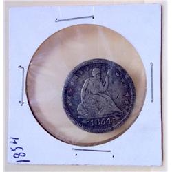1854 Seated Quarter Liberty Dollar