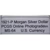 Image 3 : 1921-P Morgan Silver Dollar  MS-64