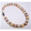 Image 4 : 8.50" Tri colored Pearl and Roundell Bracelet