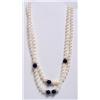 Image 2 : Double Strand Pearl Necklace and Bracelet Set
