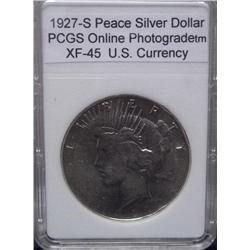 1927 S Peace Silver Dollar XF-45