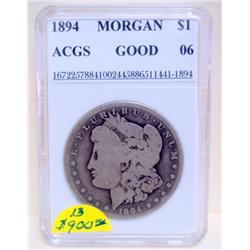 1894 Philadelphia Mint Morgan Dollar GOOD-6