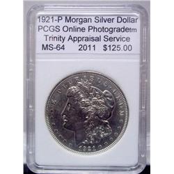 1921 P Morgan Silver Dollar MS-64