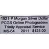 Image 3 : 1921 P Morgan Silver Dollar MS-64