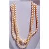 Image 1 : 18" Triple Strand Rice Pearl Necklace