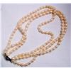 Image 3 : 18" Triple Strand Rice Pearl Necklace