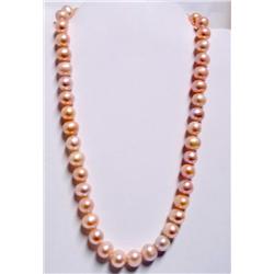 16" Pale Pink Pearl Necklace