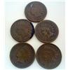 Image 3 : 5 Indian Head Pennies