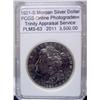 Image 1 : 1921 S Morgan Silver Dollar PLMS- 61