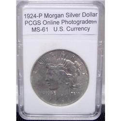 1924 P Peace Silver Dollar MS- 61