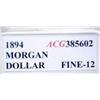 Image 2 : 1894 Philadelphia Mint Morgan Dollar Fine-12