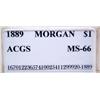 Image 3 : 1889 Philadelphia Mint Morgan Dollar MS-66