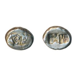 CROESUS. C.550 BC. Asia Minor, Kingdom of Lydia. AR. Half Stater or Siglos. Ex. Numismatic Fine Arts