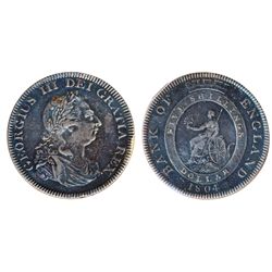 ENGLAND. Five Shillings/Dollar. 1804. Spink-3768. KM#Tn1. Very Fine. Toned.