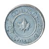 Image 1 : T. Church Token. Bow. 1-23. White metal. Plain edge. Thick. 8.0 gms. UNC.