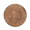 Image 1 : T. Church Token. Bow. 8-27. Copper. Plain edge. Thin. 4.5 gms. UNC. 70% luster.