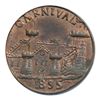 Image 1 : T. Church Token. Bow. 15-49. Copper. Plain edge. Thin. 6.6 gms. UNC. 60% luster.