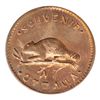 Image 1 : T. Church Token. Bow. 18-49. Copper. Plain edge. Thin. 8.7 gms. UNC. 80% luster.