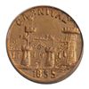 Image 1 : T. Church Token. Bow. 15-49. Copper. Plain edge. Thick. 11.3 gms. UNC. 60% luster.