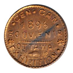 T. Church Token. Bow. 35-48. Copper. Plain edge. Medium Thick. 9.5 gms. UNC. 80% luster.