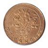 Image 1 : T. Church Token. Bow. 42-47. Copper. Plain edge. Thick. 13.0 gms. UNC. 70% luster.