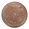 Image 1 : T. Church Token. Bow. 53-54. Copper. Plain edge. Thin. 7.0 gms. UNC. 40% luster.
