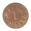Image 1 : T. Church Token. Bow. 55-56. Brass. Plain edge. Thin. 6.6 gms. UNC. 60% luster. Only three examples 
