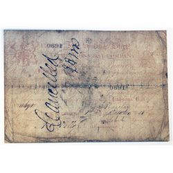 HUDSON’S BAY COMPANY. Five Shillings. York Factory Issue. London Date: 1 May, 1850. York Date: 1 Oct