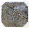 Image 2 : HUDSON’S BAY COMPANY. H.B.C./H. (for Hazelton). Stamped on a tin square with its corners clipped. 26