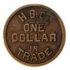 Image 2 : HUDSON’S BAY COMPANY. H.B.C. Co/ONE DOLLAR/IN/TRADE. Biface. Copper. 31mm. A so-called cast token. I