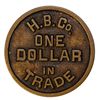 Image 2 : HUDSON’S BAY COMPANY. H.B.C. Co/ONE DOLLAR/IN/TRADE. Biface. Copper. 31mm. A so-called cast token. I