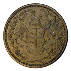 HUDSON’S BAY COMPANY. East Main District. 1 NB (Made Beaver). Breton-926. Gingras-220c. Brass. Unpun