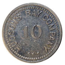 HUDSON’S BAY COMPANY. St. Lawrence Labrador District. 10 MB token. Gingras-260f. Alum. Large letteri