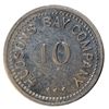 Image 1 : HUDSON’S BAY COMPANY. St. Lawrence Labrador District. 10 MB token. Gingras-260f. Alum. Large letteri