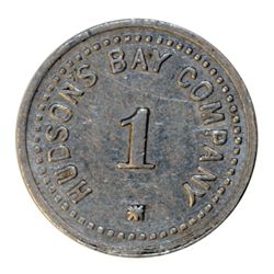 HUDSON’S BAY COMPANY. St. Lawrence Labrador District. 1 MB token. Gingras-260d. Alum. Large letterin