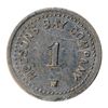 Image 1 : HUDSON’S BAY COMPANY. St. Lawrence Labrador District. 1 MB token. Gingras-260d. Alum. Large letterin