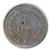 Image 2 : HUDSON’S BAY COMPANY. St. Lawrence Labrador District. 1 MB token. Gingras-260d. Alum. Large letterin