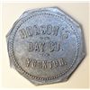 Image 2 : HUDSON’S BAY COMPANY. Yorkton, Saskatchewan. $1.00. Octagonal. 36mm. Gingras-280d. EF.